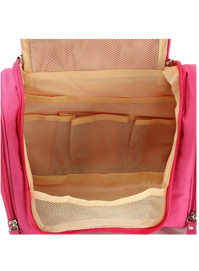 Men Women Travel Wash Bag Toiletry Organizer Pouch Shaving Cosmetic Make Up Case Pink - Image 3
