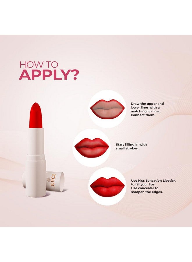 Juice Long Lasting, 4pc Lipstick Combo Set For Women(Marron Royale-M06 Bullet Lipstick, Coral Charm-MCR06 Play up Lip Crayon, Red Head-M06 Liquid Lipstick, Firecracker-M06 Slim Stick) - Image 2