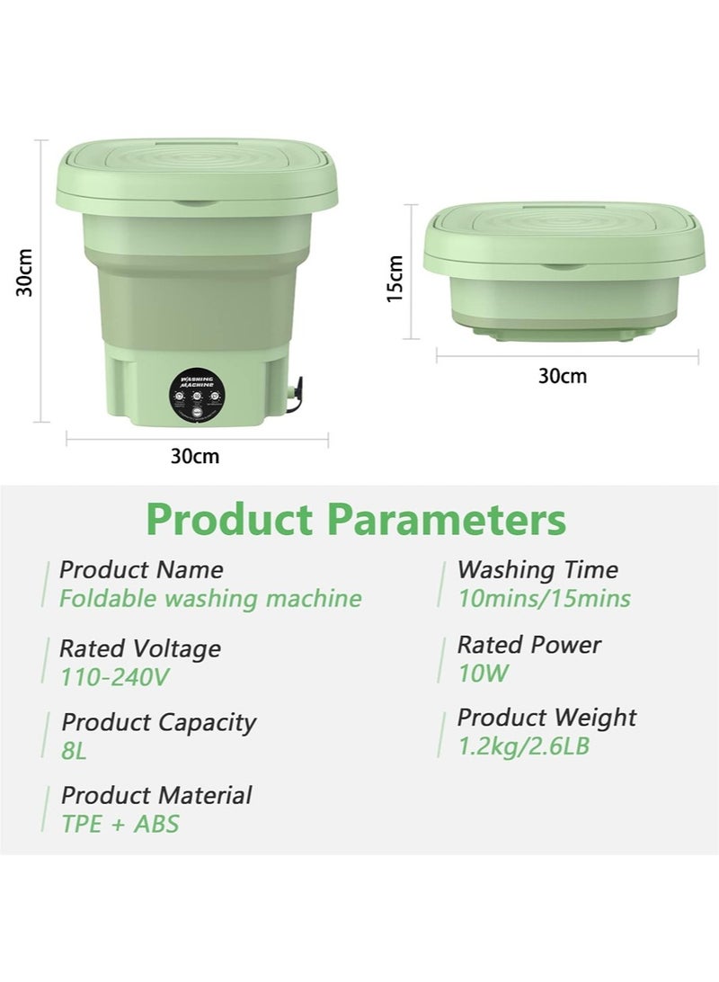 Portable mini folding underwear washing machine, automatic drum-type household folding underwear washing machine, baby clothes washing machine, suitable for travel, camping, apartment and dormitory use. - Image 2
