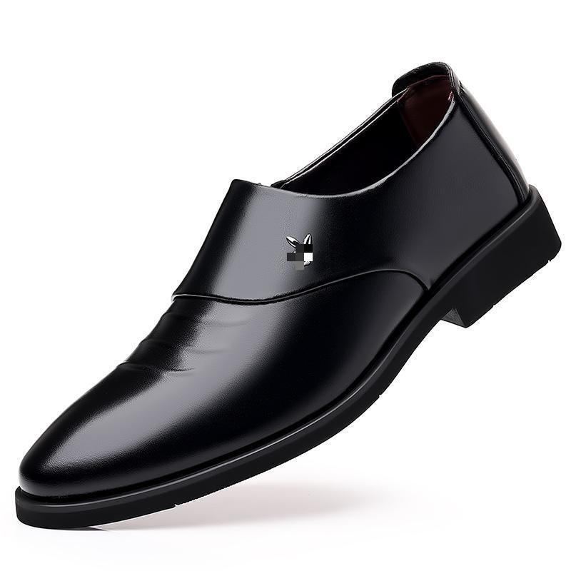 Mens Business Formal Shoes Autumn Breathable New Style British Trendy White Casual Shoes Pointed Toe Rubber Outsole Mens Dress BF9999 Black 