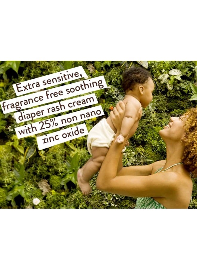 Babo Botanicals Sensitive Baby Fragrance-Free Diaper Cream - with Non-Nano Zinc Oxide, Organic Calendula, Shea & Cocoa Butter - EWG Verified - 3 Ounce (Pack of 2) - Image 2