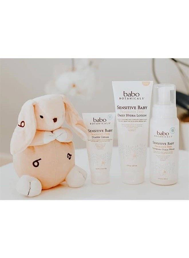 Babo Botanicals Sensitive Baby Fragrance-Free Diaper Cream - with Non-Nano Zinc Oxide, Organic Calendula, Shea & Cocoa Butter - EWG Verified - 3 Ounce (Pack of 2) - Image 5