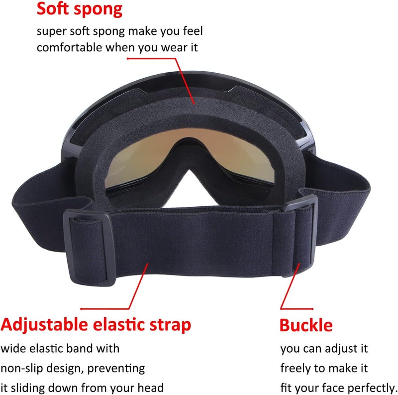 4-FQ Motocross Goggles with Multi-Color Reflective Lens for Men, Women, and Kids - Image 5