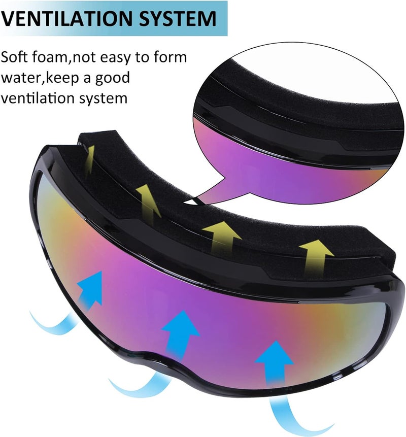 4-FQ Motocross Goggles with Multi-Color Reflective Lens for Men, Women, and Kids - Image 3