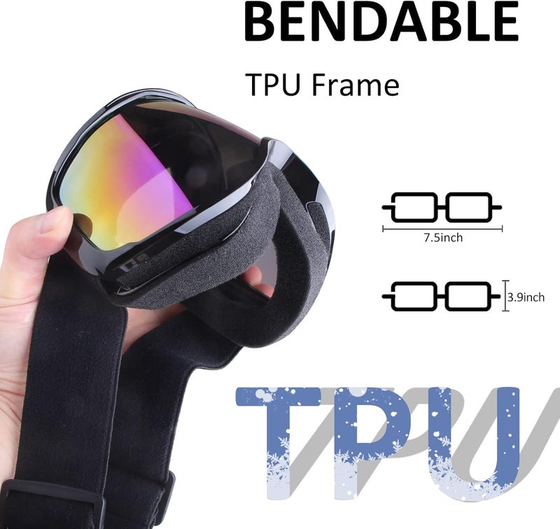 4-FQ Motocross Goggles with Multi-Color Reflective Lens for Men, Women, and Kids - Image 4