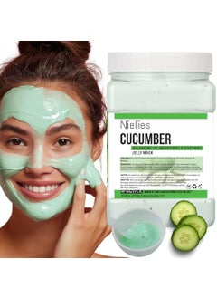 Nielies Jelly Mask, Facial Skin Care- Peel-Off Jelly Mask Set, Jelly Mask For Facials, Face Mask For Instant Hydration, Vegan Peel Off Face Mask, For Smoothing, Hydrating (Cucumber)