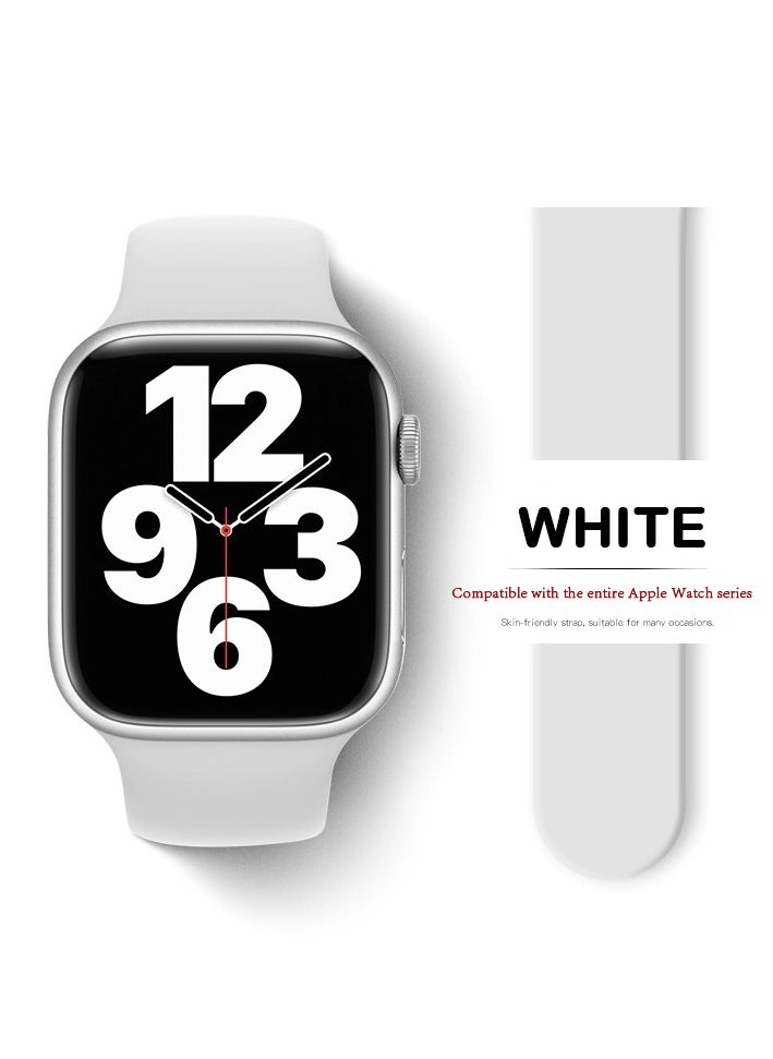 Samu Apple Watchband 38MM/40MM/41MM/ Silicone Strap for Apple Watch All Series White  - Image 1
