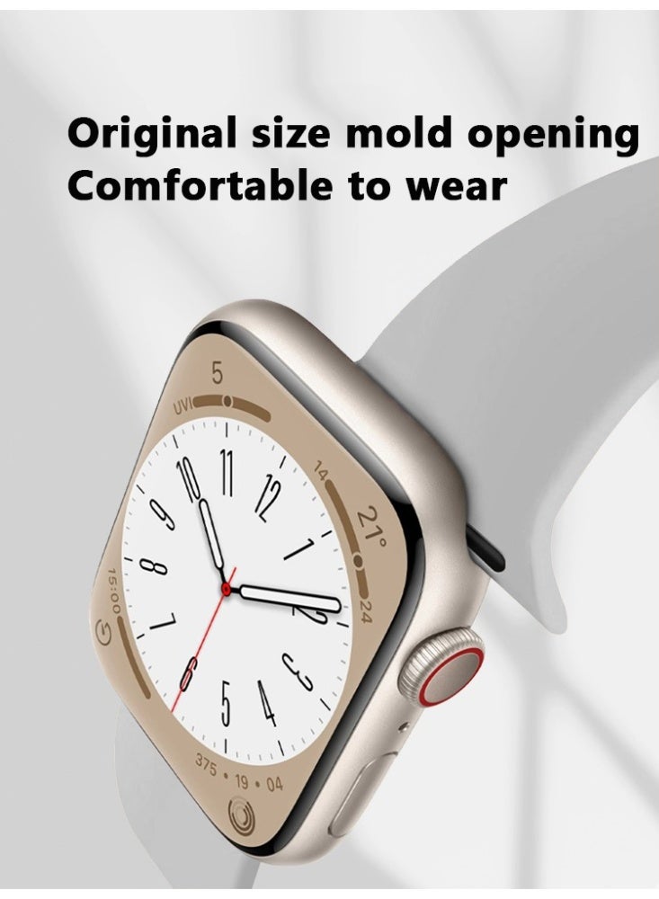 Apple Watchband 38MM/40MM/41MM/ Silicone Strap for Apple Watch All Series White - view 2