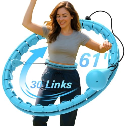 JKSHMYT Infinity Weighted Hula Exercise Hoop for Adults Women Weight Loss Plus Size 2630 Detachable Links - Image 1