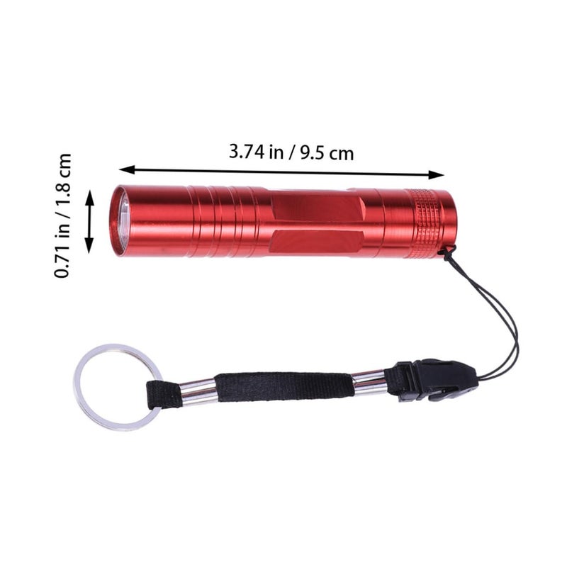 Red Mini LED Flashlight High Lumens Torch for Camping Emergency Keychain - Image 3