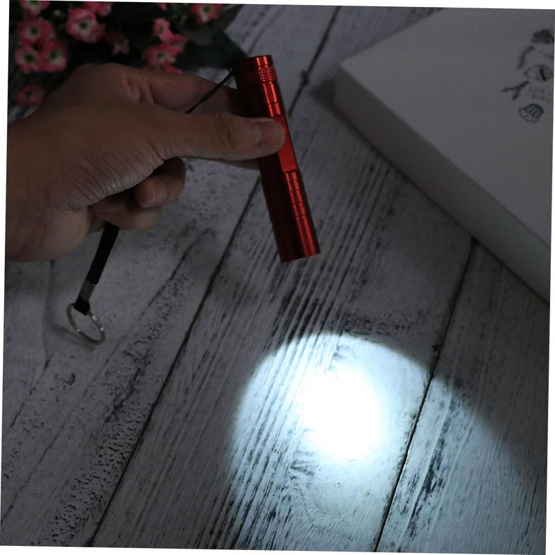 Red Mini LED Flashlight High Lumens Torch for Camping Emergency Keychain - Image 4