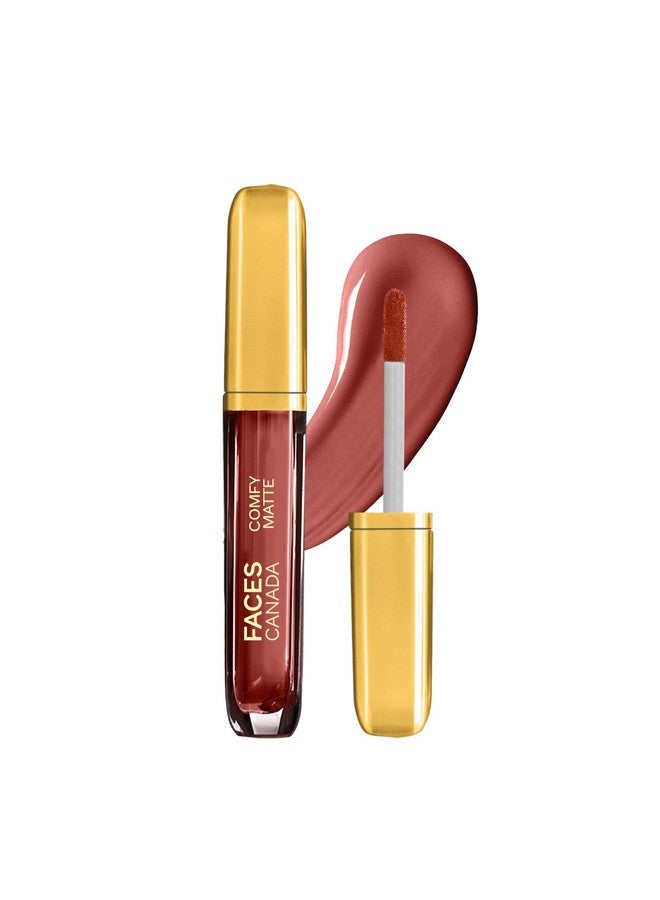 Facescanada أحمر شفاه سائل غير لامع مريح من فاسيس كندا - للفوز 08، 3.8 مل | مريح لمدة 10 ساعات | لون غير لامع مكثف | مع زيت اللوز وفيتامين E | ناعم للغاية | بدون جفاف | بدون كحول - Image 1