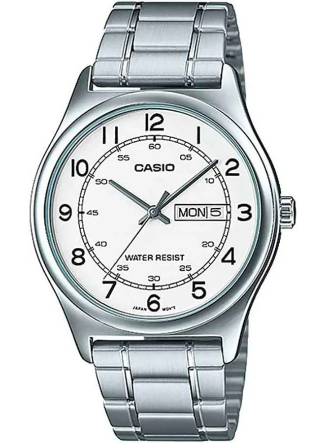 CASIO Casio Men's Watch - MTP-V006D-7B2UDF White Dial, Silver Band