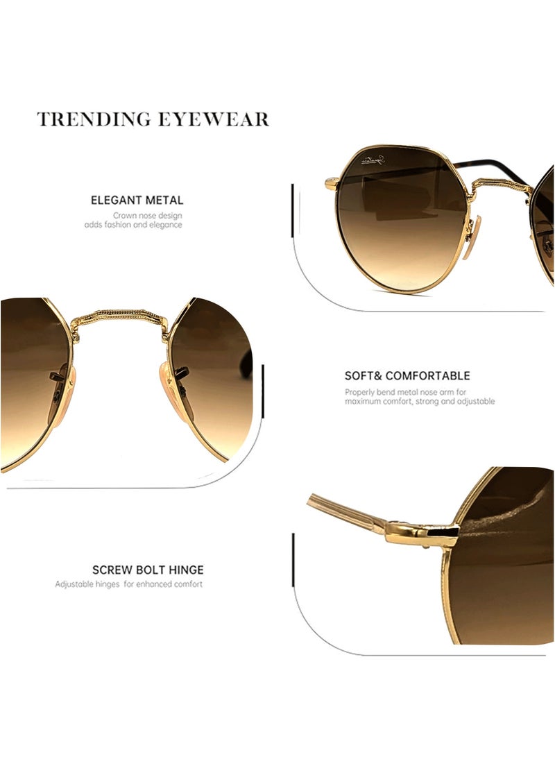 سيجنتشر نظارة جاك الشمسية - 3565 ذهبي 53 - مقاس العدسة: 53 ملم - ذهبي - Image 3