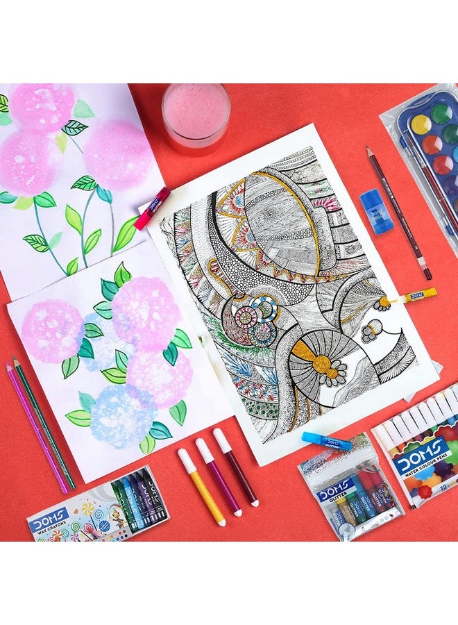 DOMS Painting Kit | Perfect Value Pack | Kit for School Essentials | Gifting Range for Kids | Combination of 9 Painting & Coloring Items Multicolor - Image 3