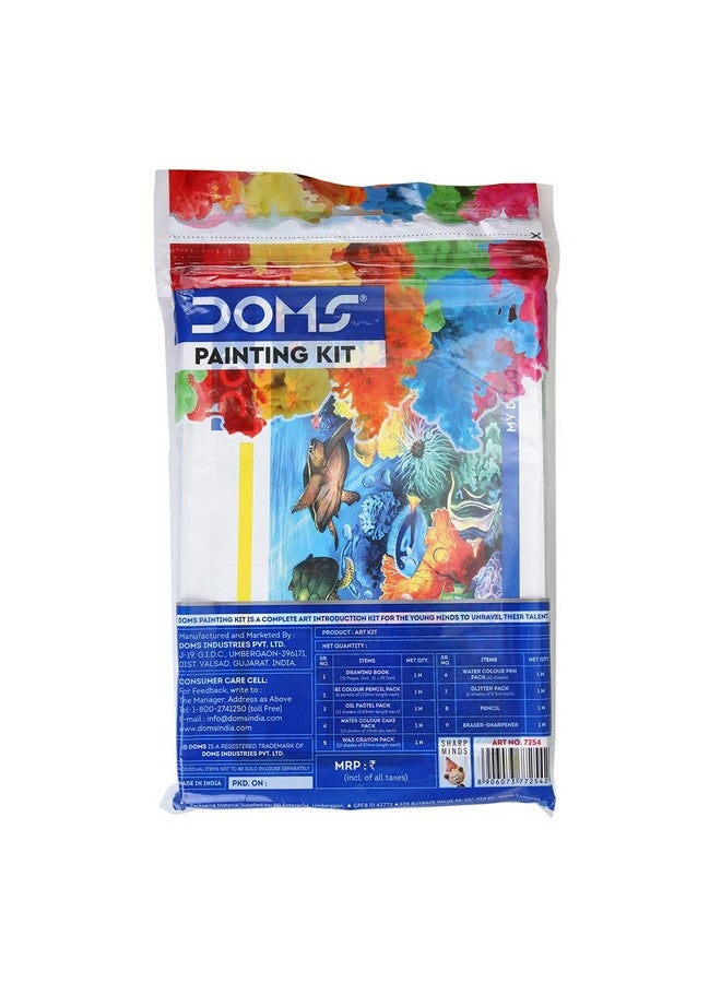 DOMS Painting Kit | Perfect Value Pack | Kit for School Essentials | Gifting Range for Kids | Combination of 9 Painting & Coloring Items Multicolor - Image 4