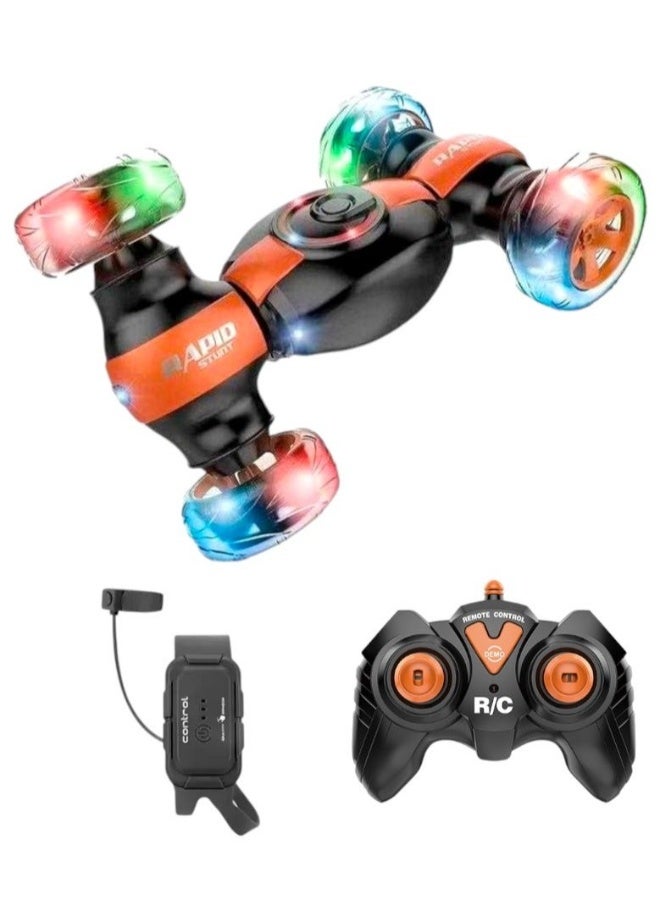 Toy Box RC Stunt Car Remote Control Car RC Watch Gesture Sensor Spray Emission Toy Car - Image 1