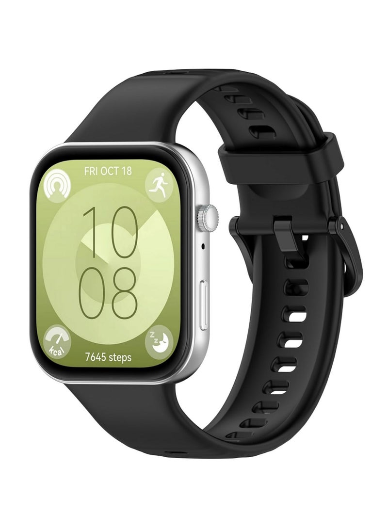 Silicone Strap For Huawei Watch Fit 3 Smartwatch Replacement Wristband Bracelet Sport Band Soft Durable Comfortable Adjustable Strap Accessories For Huawei Watch Fit 3 - Image 1