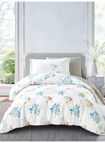 Donetella Digital Print Duvet cover Set,Queen Size 200x230 cm - 4-Pcs Bed Set, ,Emirate Collection, Microfiber - 1 Duvet Cover, 1 Fitted Sheet, 1 Pillow Shams, 1 Pillowcases (Filler Not Include)