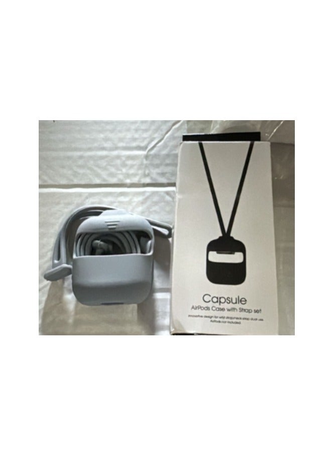 Protective Silicone Cover And Skin For Apple AirPods Grey - Image 2