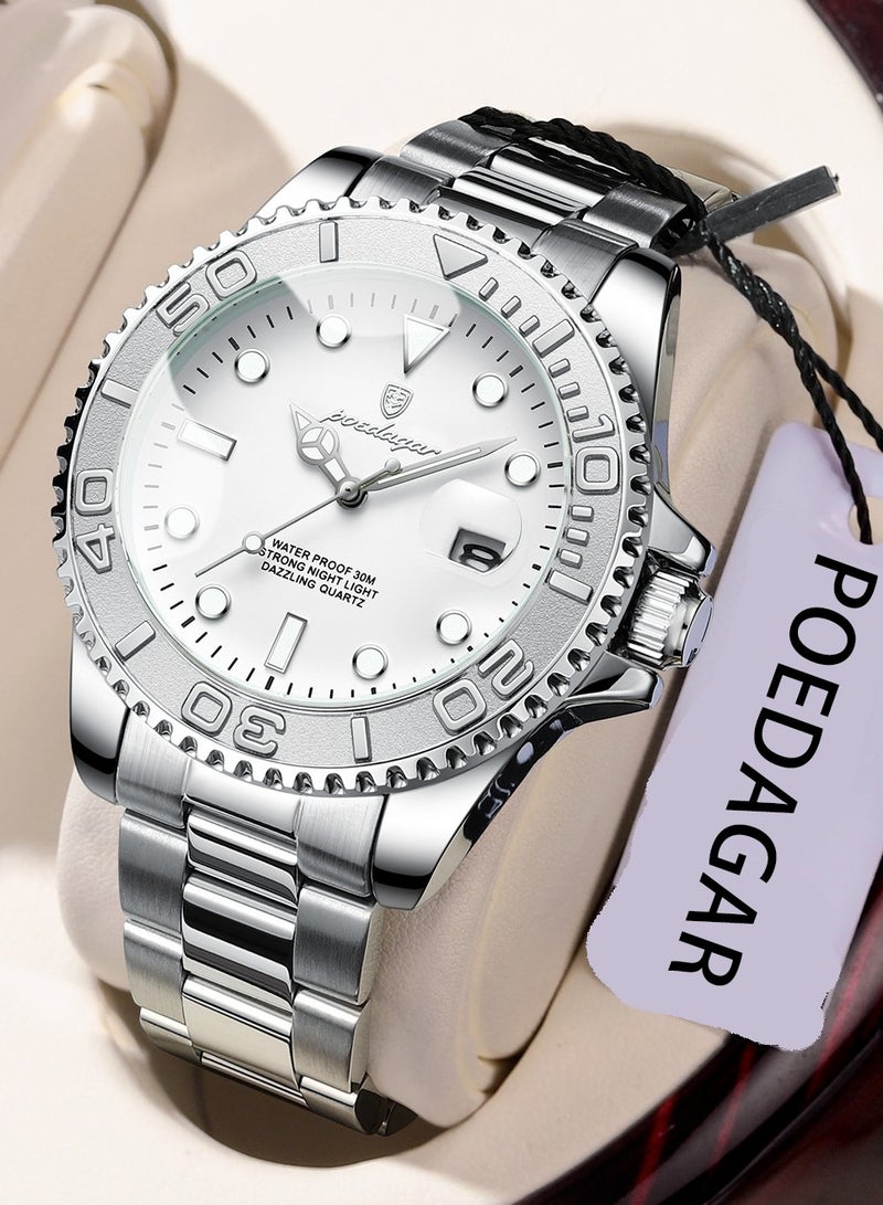 POEDAGAR Man  Watch , Waterproof Luminous Men's Watch Quartz，Men's Wrist Watches - Image 1