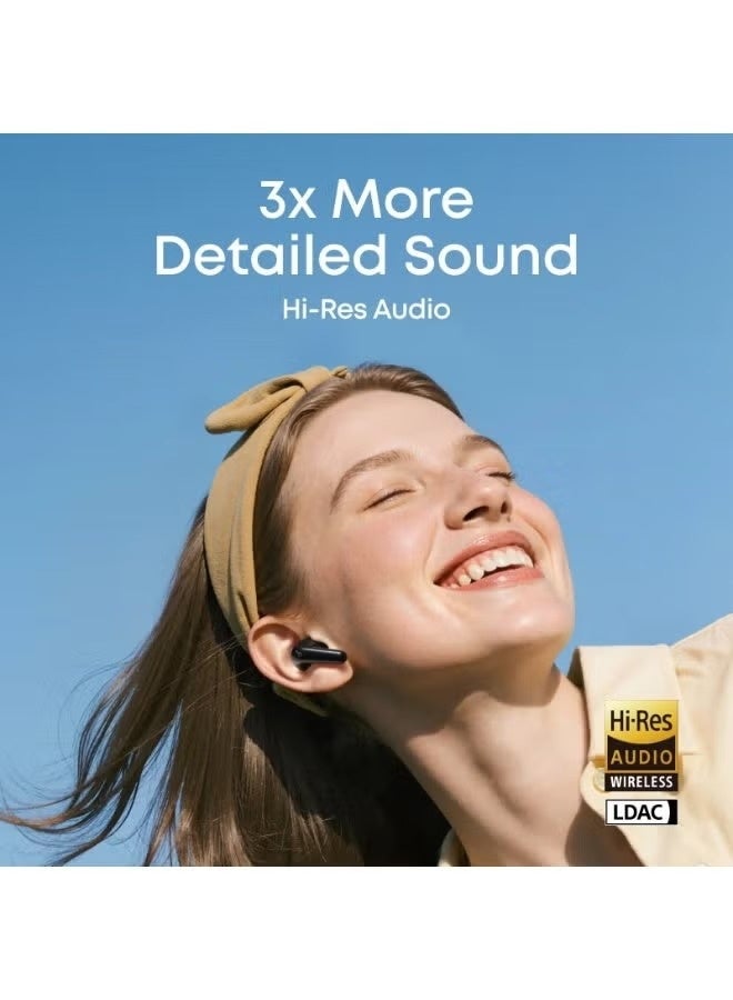 Soundcore R60i NC, 6-Mics, Real-Time (ANC) Adaptive Noise Cancelling, Hi-Res Sound, Wireless Bluetooth Earbuds, Translation Earbuds, 50H Playtime Black Black - Image 4