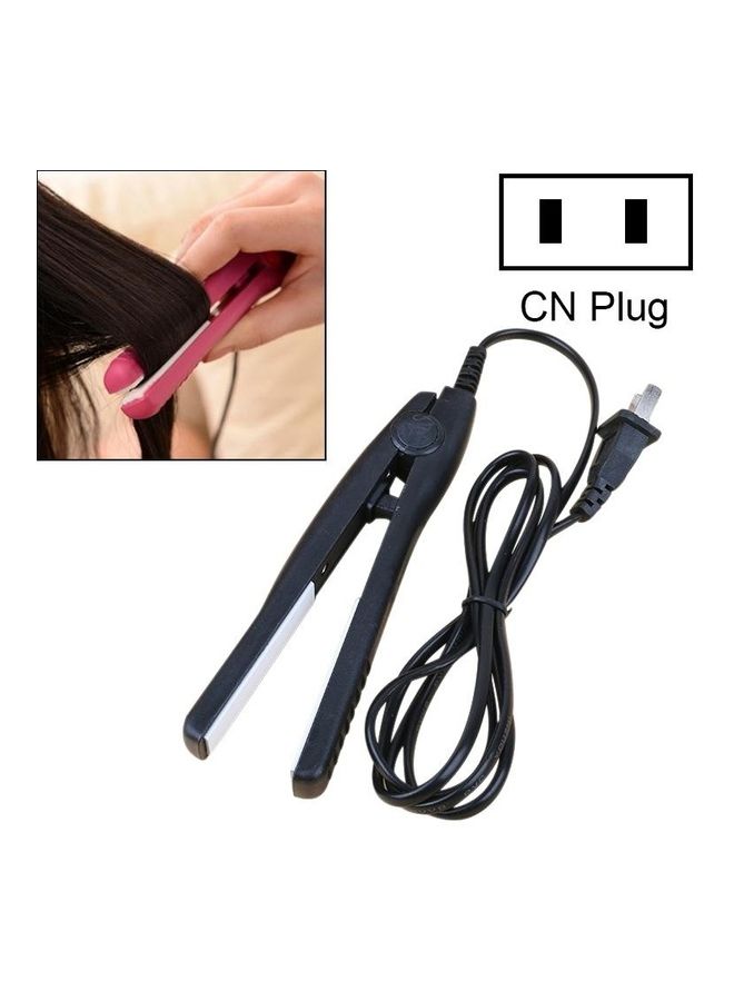 NIBEMINENT Mini Hair Straightener Curler Black - Image 1