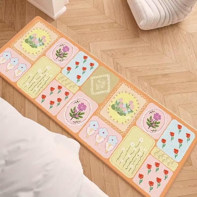 Tnessential Vintage Tile Flower Rug - Image 3