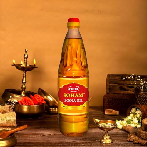HEM Soham Clove Pooja Oil 900ml, Pack of 2 | Premium Sacred Oil for Rituals, Lighting Diyas & Lamps | Long-Lasting Flame & Pure Aroma | Ideal for Daily Puja, Festivals & Ceremonies - Image 2