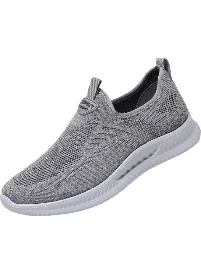Anglerfish Old Beijing Cloth Shoes Men'S Casual Shoes Spring And Autumn Breathable Dad Shoes Soft Bottom Walking Shoes 34511 Grey 40 - Image 3