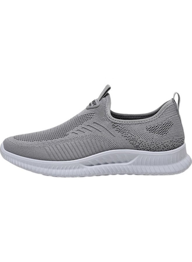 Anglerfish Old Beijing Cloth Shoes Men'S Casual Shoes Spring And Autumn Breathable Dad Shoes Soft Bottom Walking Shoes 34511 Grey 40 - Image 1