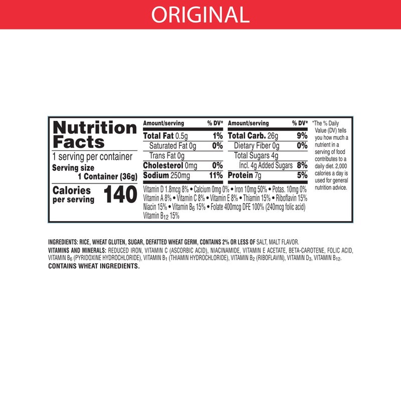 Special K Breakfast Cereal Cup, 11 Vitamins and Minerals, Made with Folic Acid, B Vitamins and Iron, Original, 1.25oz Cup (1 Cup) - Image 3