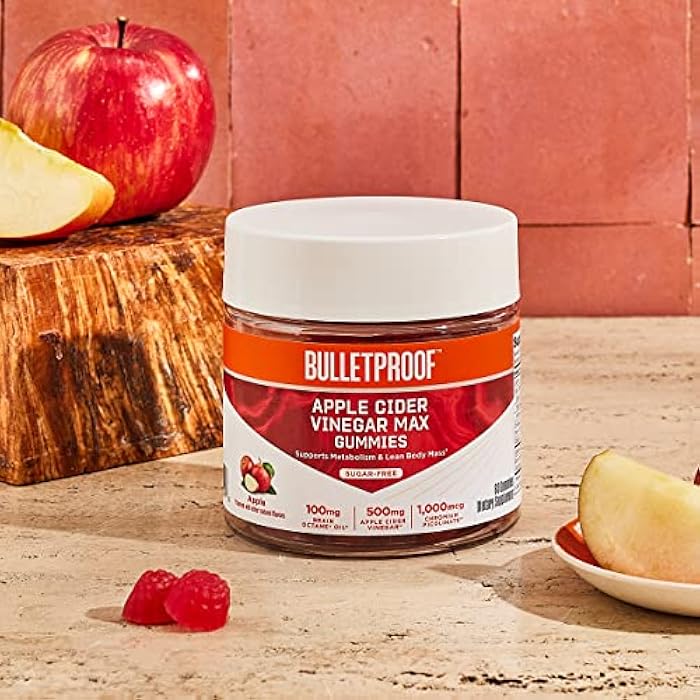 Bulletproof حلوى خل التفاح المضاد للرصاص خالية من السكر، 60 قطعة، مكمل كيتو للشهية، يدعم الأيض - Image 4