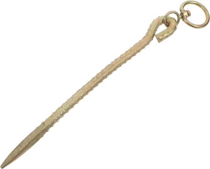 Amosfun Galvanized Spiral Ground Anchor Heavy Duty Metal Stake with Swivel Hook 30cm Camping Canopy Stake for Outdoor Dog Tie and Tent Anchoring - Image 1