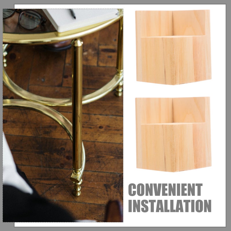 4pcs Heavy Duty Furniture Risers For Sofa Desks Tables And Chairs Furniture Leg Extenders Wood Leg Extenders For Furniture - Image 3