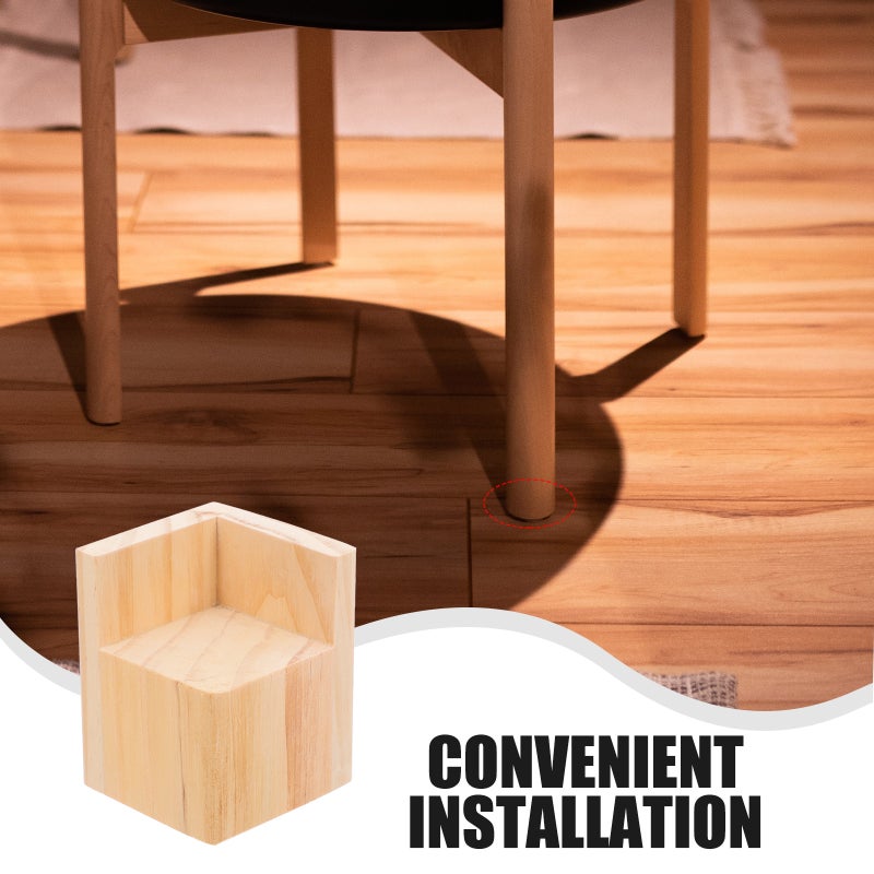4pcs Heavy Duty Furniture Risers For Sofa Desks Tables And Chairs Furniture Leg Extenders Wood Leg Extenders For Furniture - Image 2