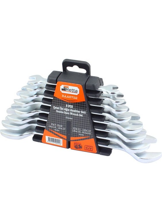 Angel Of Life Retta Wrench Set Open End 8 Pieces (RAA6722) 