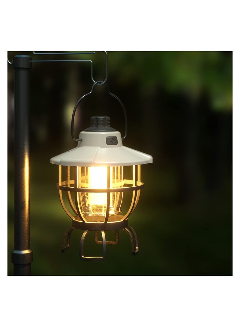 SYOSI Camping Lamp Portable Retro Atmosphere Rechargeable Horse Tent Black  - Image 3
