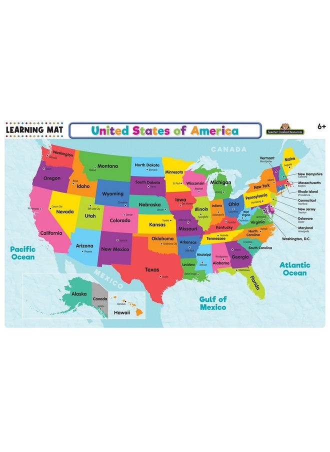 Teacher Created Resources United States of America Map Learning Mat  - Image 2