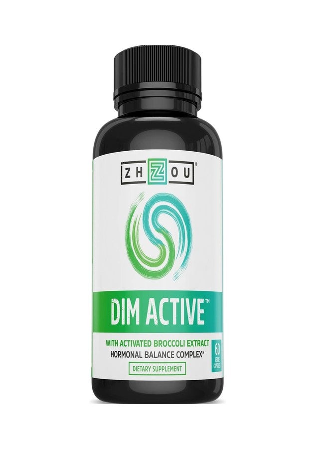 Zhou DIM Active - DIM Supplement, Hormone Balance for Women & Men, Hormonal Support with 250mg Diindolylmethane - 60 Vegan Capsules - Image 1