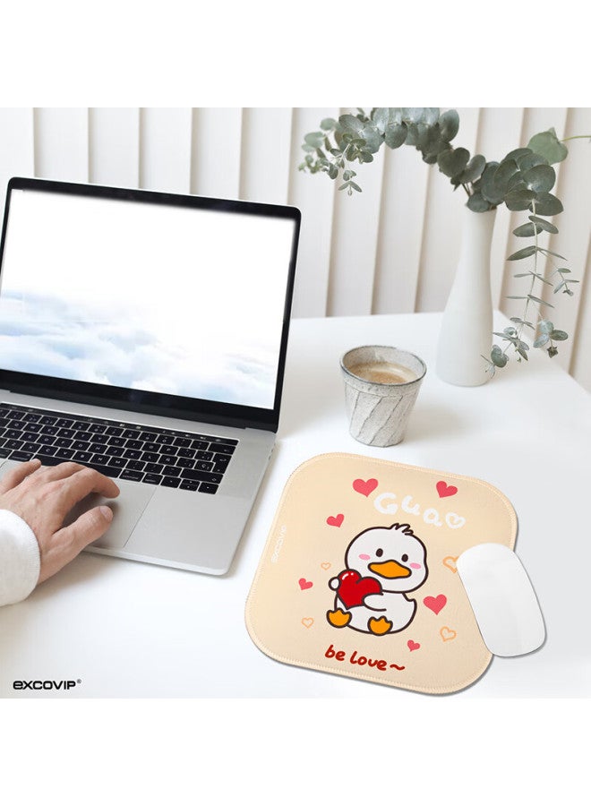 Exco Little Duck Mouse Pad, Small Cute Cartoon Anime Lock Edge Pad, Computer Office Cloth Bread Edge Non-slip Portable Mouse Pad 9824 - Image 2