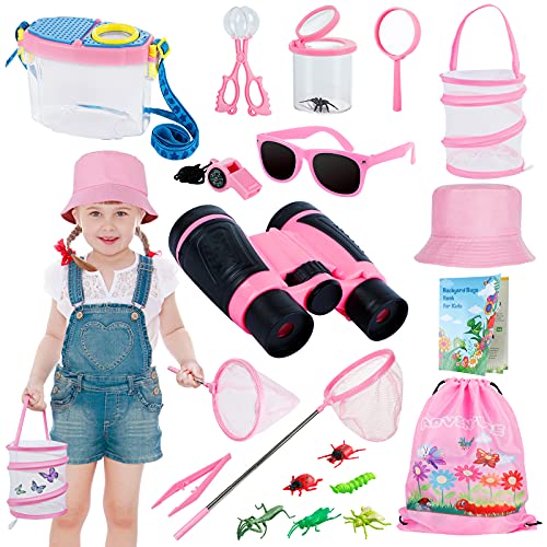 GINMIC Bug Catcher Kit for Kids Bug Catching Kit with Binoculars Magnifying Glass Bugs Habitat and Butterfly Net Outdoor Explorer Toys Gifts for 312 Years Old Boys and Girls - Image 1