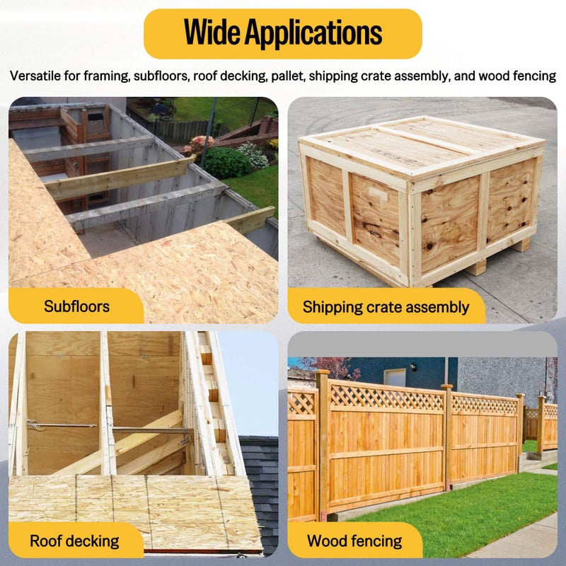 meite 21 Degree Framing Nails 3 Inch 0.131'' Galvanized Plastic Collated Framing Nails, Full Round Head Smooth Shank Structural Nails for Framing Nailer Gun Roof Decking Sheathing 1,000PCS - Image 5
