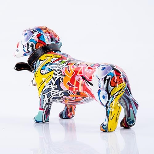 GIBOX Multicolor Dachshund Graffiti Design Dog Decor Showpiece | Cute Animal Canine Figuirine for Living Room, Office Desk | Ideal Gift for Dog Lovers | Resin Puppy Table Accent - Image 4