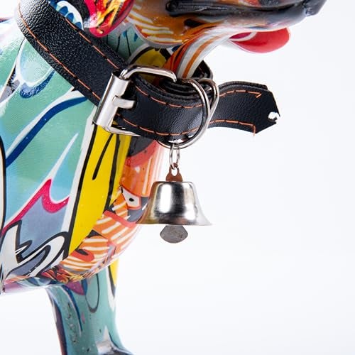 GIBOX Multicolor Dachshund Graffiti Design Dog Decor Showpiece | Cute Animal Canine Figuirine for Living Room, Office Desk | Ideal Gift for Dog Lovers | Resin Puppy Table Accent - Image 5