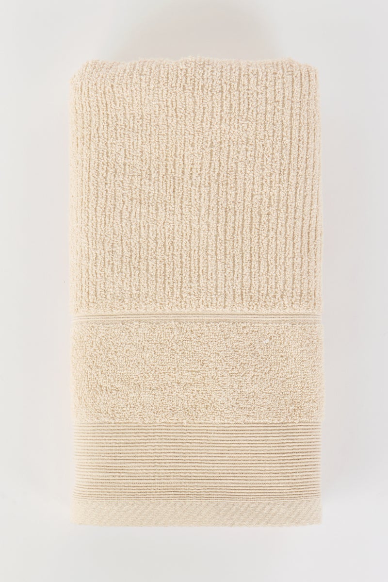 NINE WEST Textured Bath Towel, Beige - Image 1