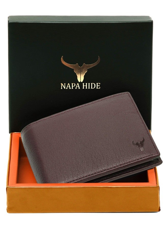 NAPA HIDE Brown Leather Wallet for Men I Handcrafted I 4 Credit/Debit Card Slots I 2 Currency Compartments I 1 Transparent ID Window - Image 2