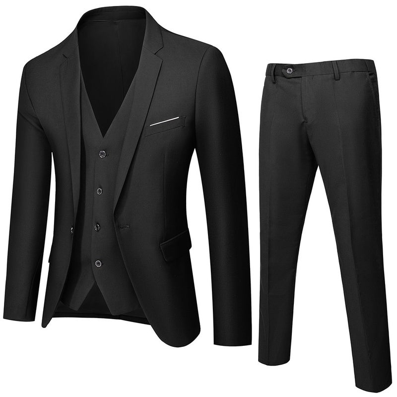 Men's suit suit two-piece Korean-style slim-fit suit men's business formal dress best man groom wedding dress - Image 3
