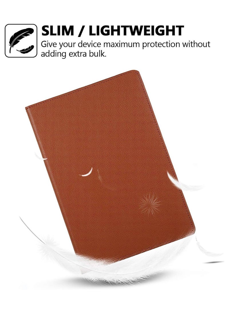 إلترازون Smart Cover for Samsung Galaxy Tab S7 Plus 2020, Techcircle Slim Folio Rotating Stand Case with Auto Wake/Sleep Magnetic Flip PU Leather Case - Image 5