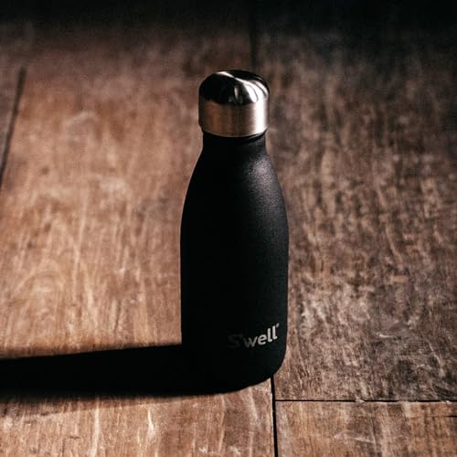 S'well Stainless Steel Water Bottle, 9oz, Onyx, Triple Layered Vacuum Insulated Containers Keeps Drinks Cold for 24 Hours and Hot for 12, BPA Free, Perfect for On the Go - Image 5